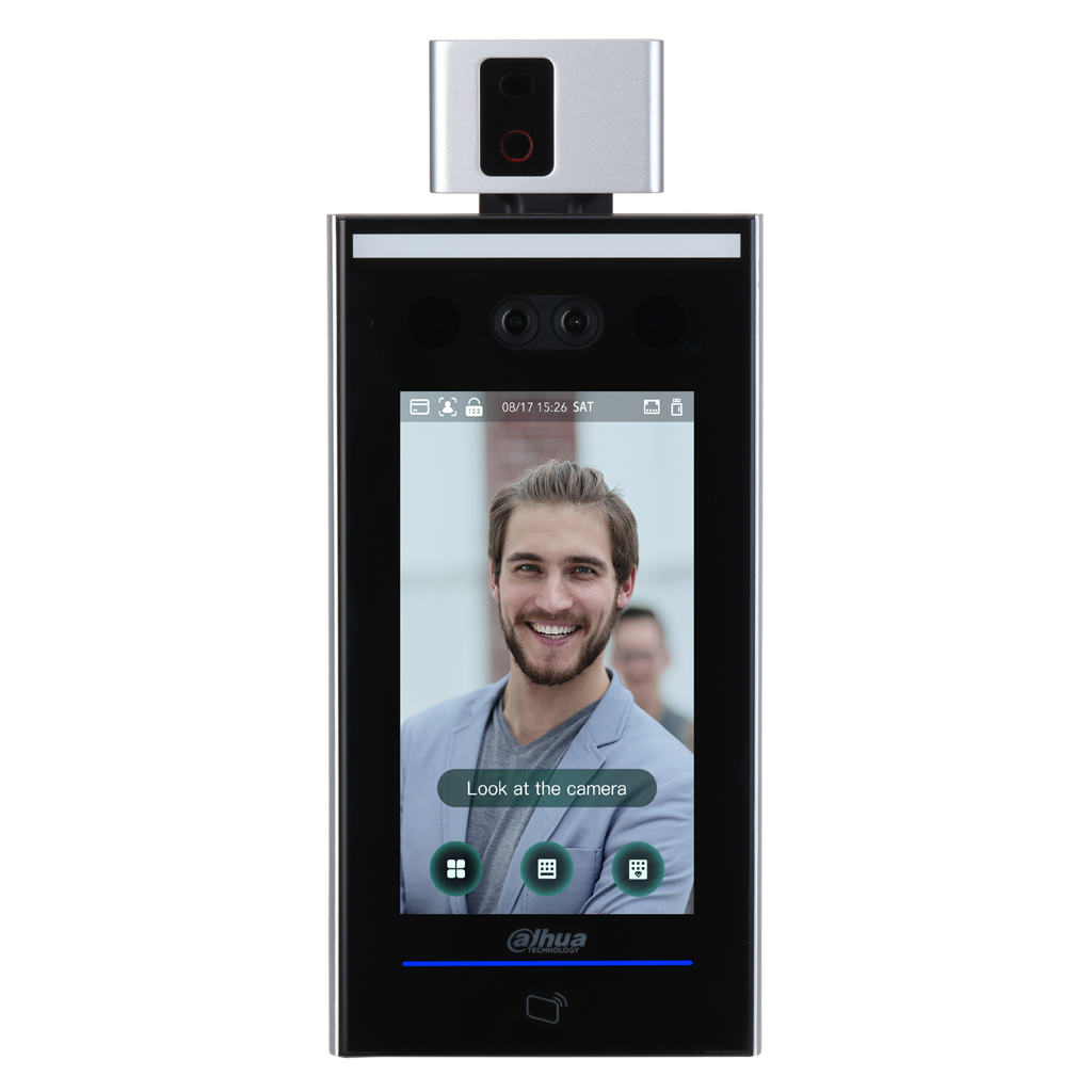[ASI7213X-V1-T1] Lector Autónomo LCD táctil de Reconocimiento Facial+PIN+Tarjeta y Temperatura corporal