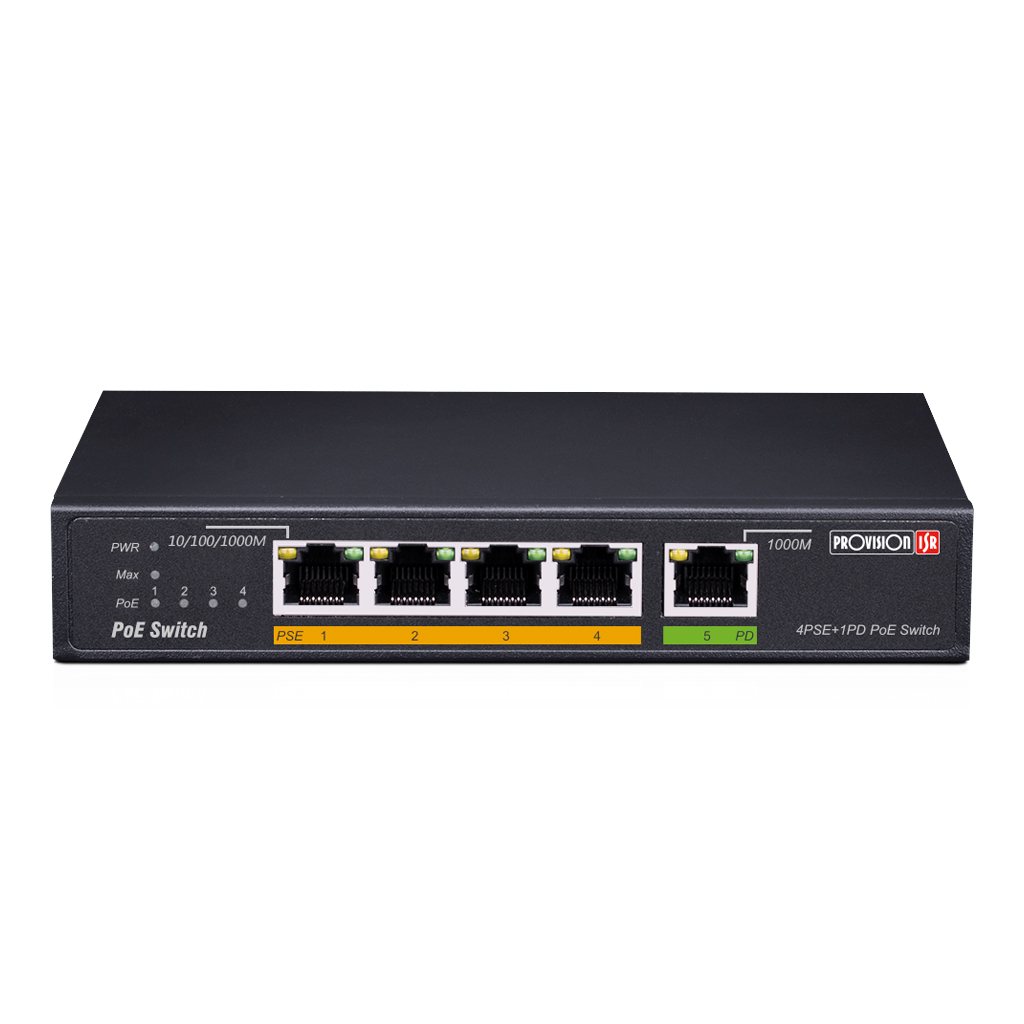 [PoES-0460G+1G(HPD)] 4+1 Port Giga Powered Device PoE Switch