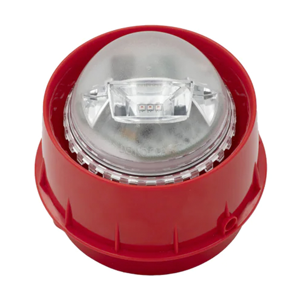 [NRX-WSF-RR] Sirena con flash rojo vía radio en red Mesh de Agile. Incluye 4 pilas CR123A. Color rojo