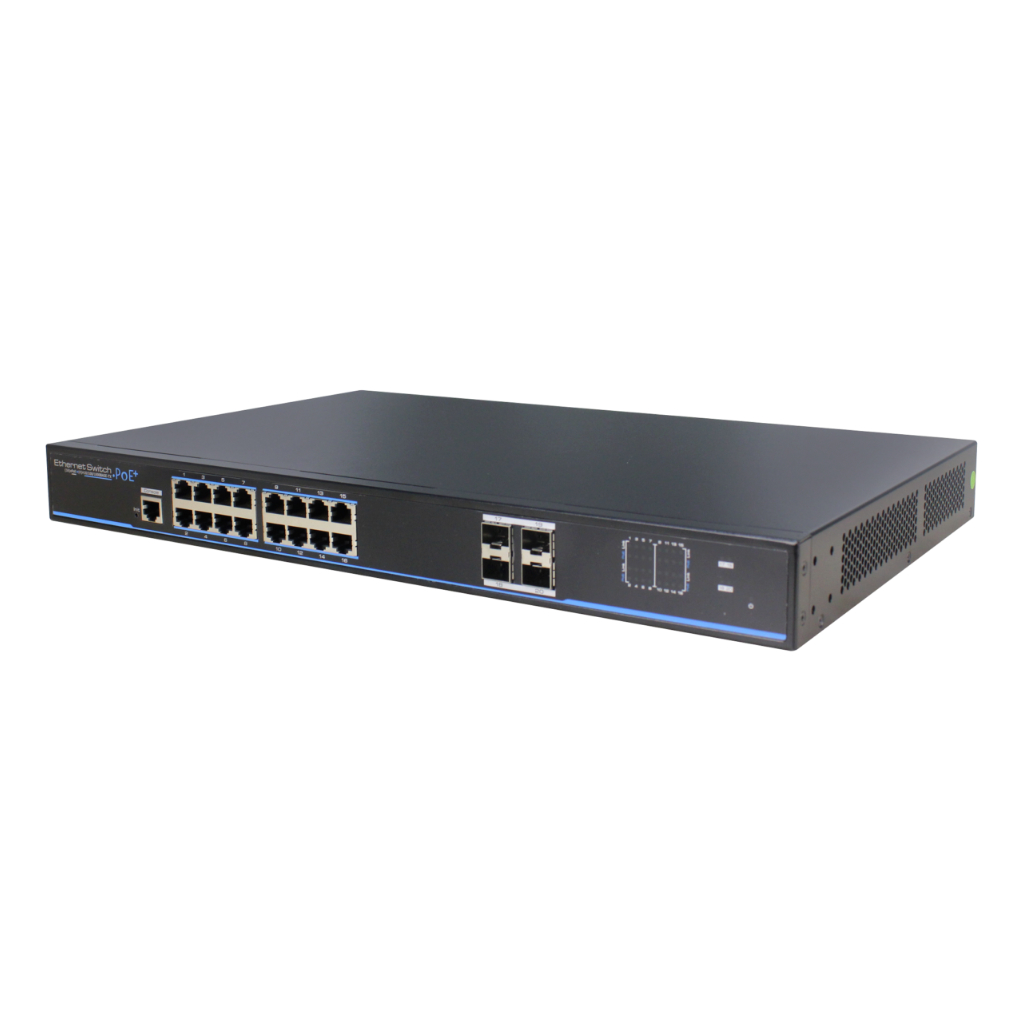 [UTP3-GSW1604S-MTP250] Switch PoE 16 puertos Gigabit + 4SFP Gigabit 250W 802.3af/at 6KV