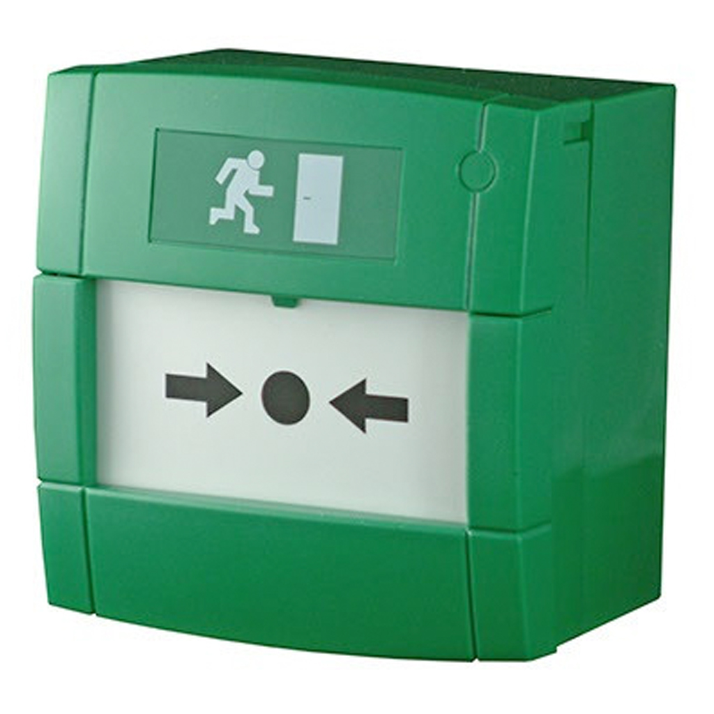 [M3A-G000SG-K013-13] Pulsador de salida de emergencia. Color verde