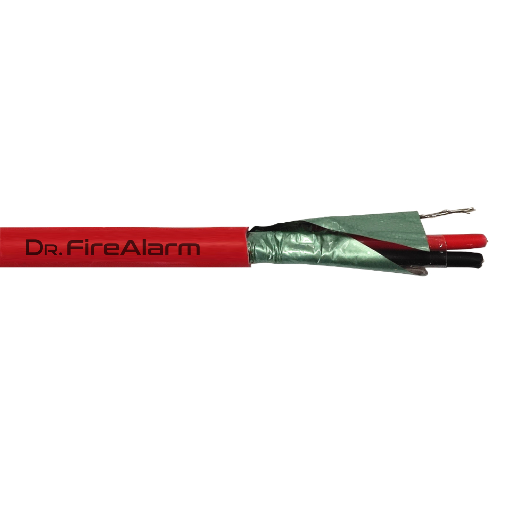 [FIRE2x1.5-LSZH] Rollo 100m de cable manguera rojo flexible trenzado 2 hilos apantallado LSZH (2x1.5) CPR