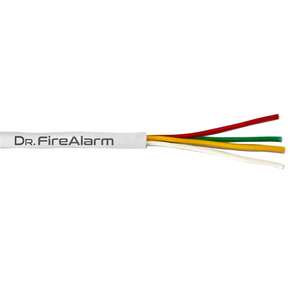 [ALARM04-PVC-U] Rollo 100m de cable manguera blanco flexible 4 hilos sin pantalla PVC (4x0,22)