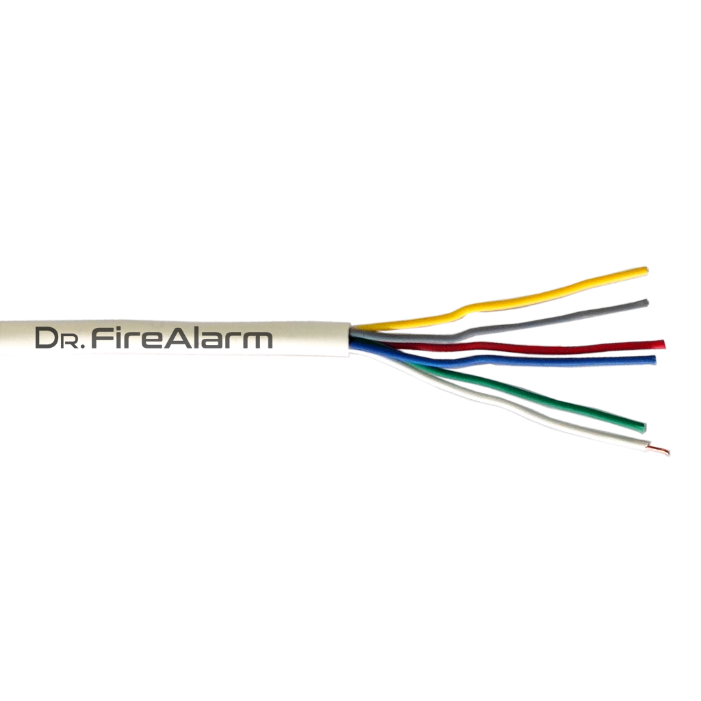 [ALARM06-PVC-U] Rollo 100m de cable manguera blanco flexible 6 hilos sin pantalla PVC (6x0,22)