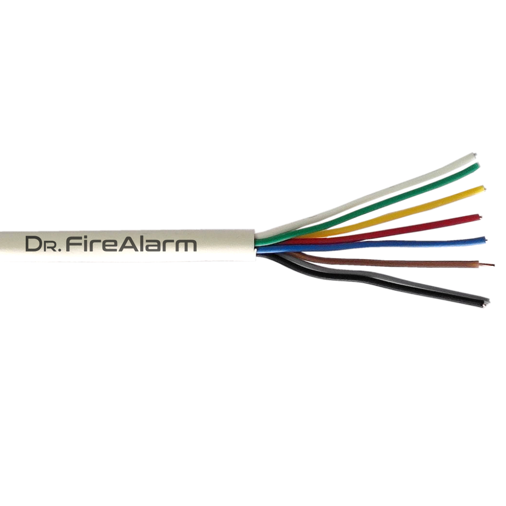 [ALARM08-PVC-U] Rollo 100m de cable manguera blanco flexible 8 hilos sin pantalla PVC (8x0,22)