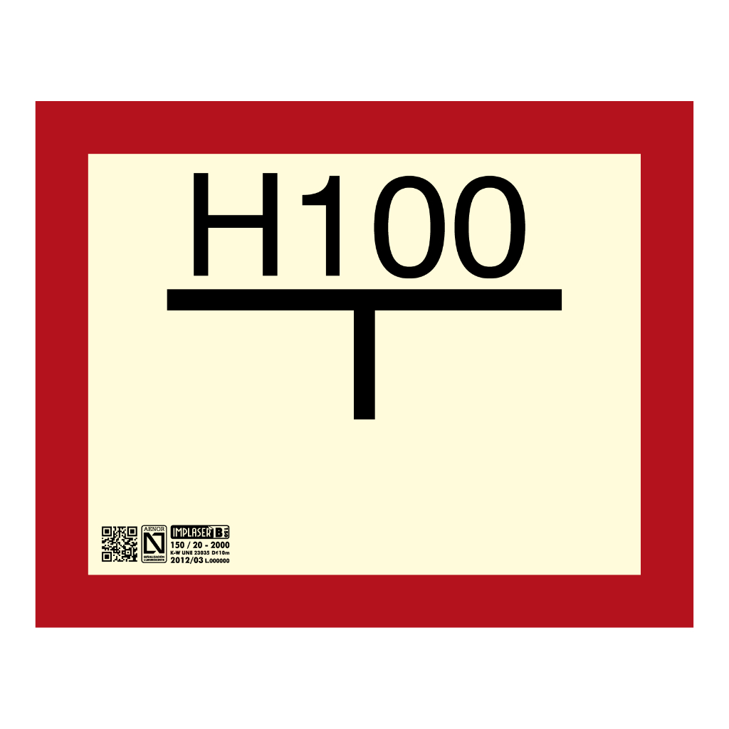 [EX248N] Señal hidrante (H-100) 25x20cm