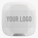 Ajax Brandplate placa frontal personalizable para StreetSiren DoubleDeck. Color blanco. Pack de 10ud