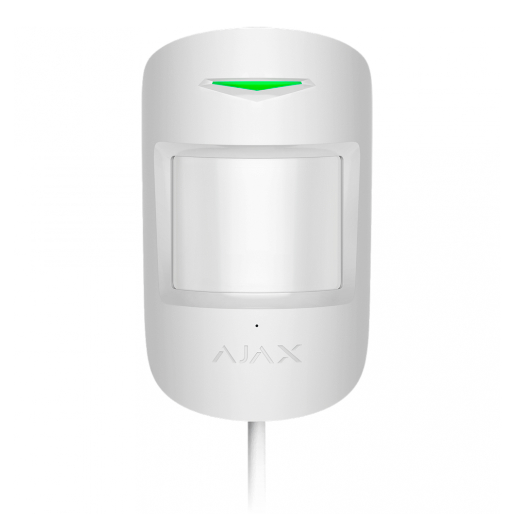 [MOTIONPROTECT-PLUS-FIBRA-WH] Ajax MotionProtect Plus Fibra. Detector DT. Color blanco