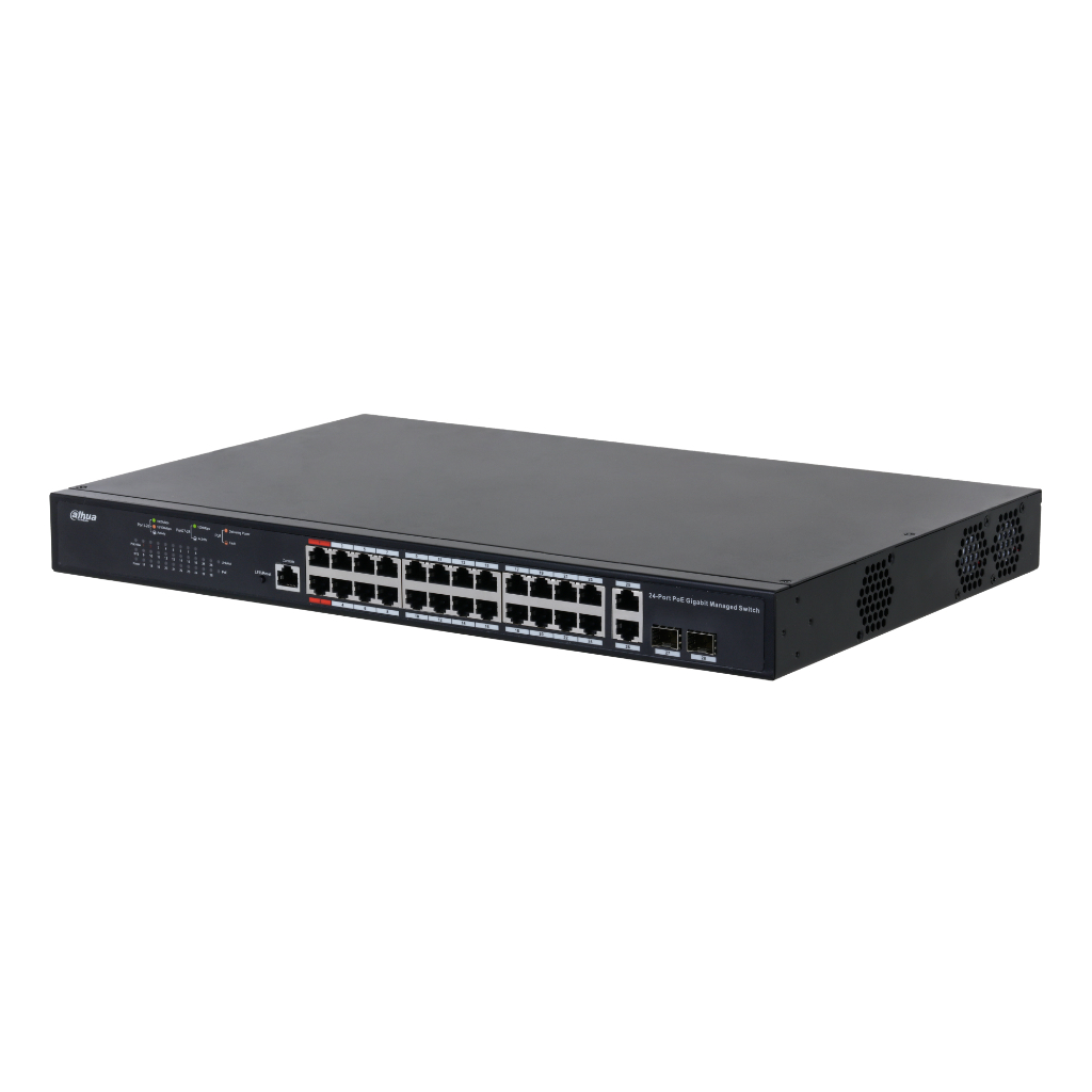 [PFS4226-24GT-230] Switch PoE 2.0 24 puertos 10/100/1000 + 2 Combo Gigabit RJ45/SFP Uplink 230W Manejable Layer2