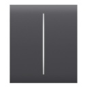 Ajax LightSwitch CenterButton 2-gang. Plusador Central Doble. Color Grafito