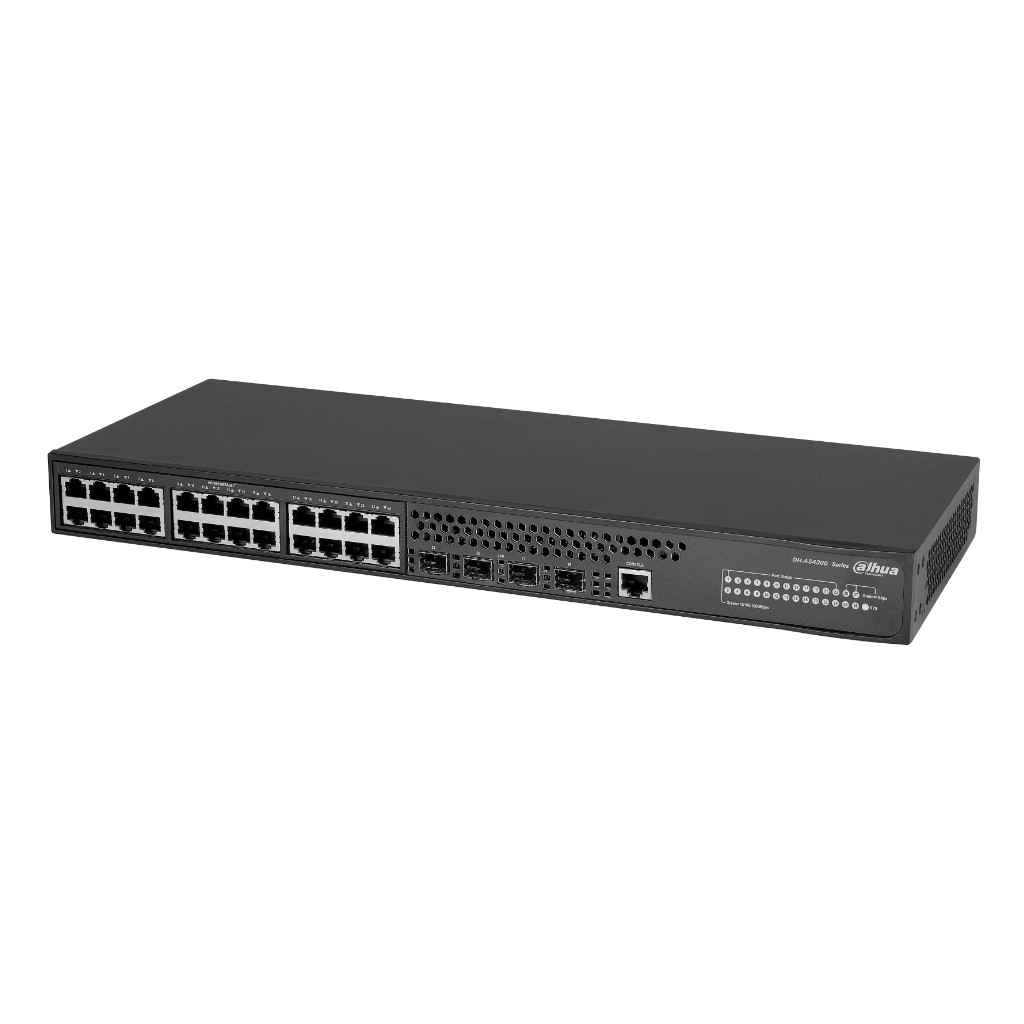 [AS4300-24GT4GF] Switch 24 puertos Gigabit + 4 SFP 100Mbps/1Gbps Manejable Layer2