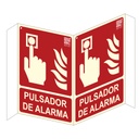 Señal pulsador de alarma panorámica 29,7x21cm