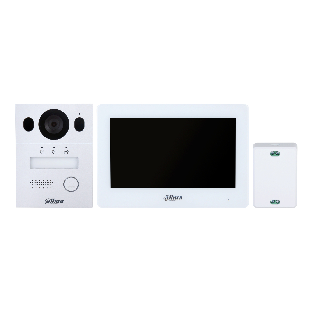 [KTX01(S)] Kit Videoportero híbrido Wi-Fi / 2-hilos IP exterior para Superfície + monitor interior