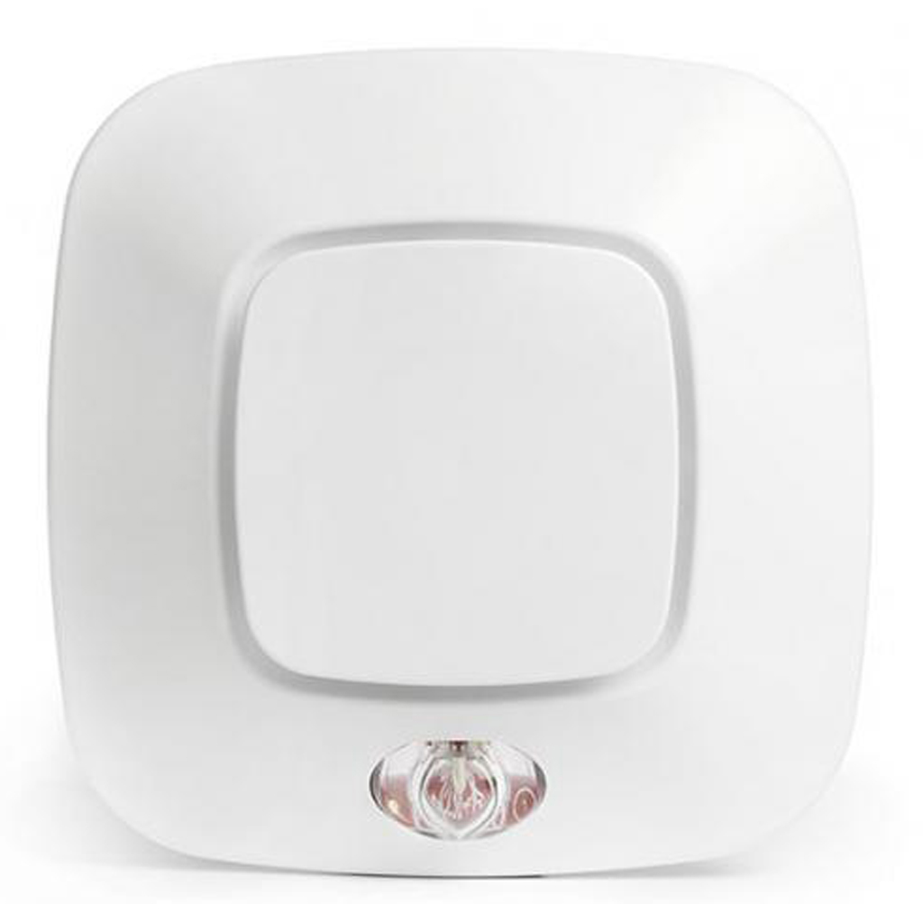 [IS2021WE] Sirena convencional óptico-acústica para pared, color blanco, bajo consumo