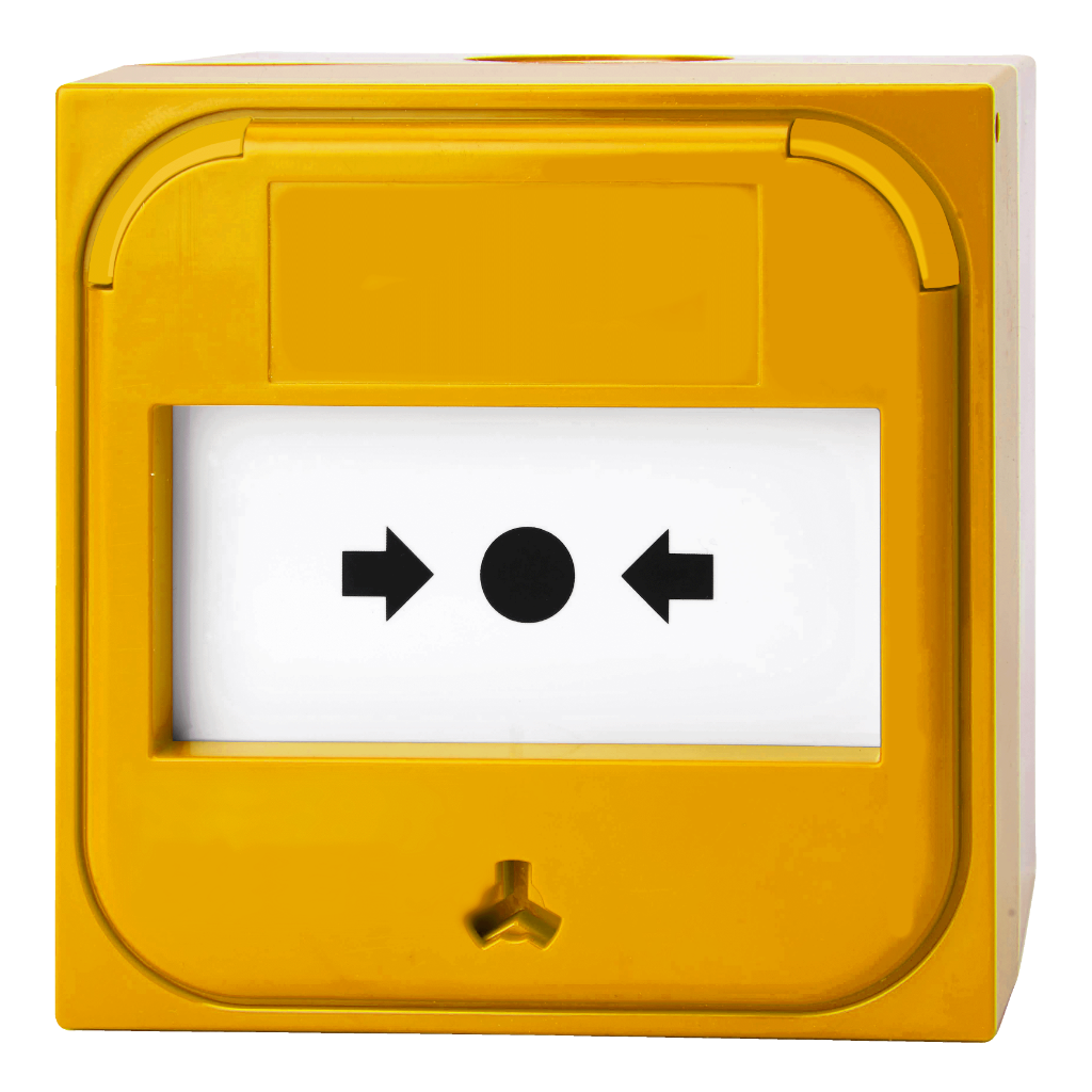 [NC-MC-0-Y] Pulsador manual inteligente convencional de montaje empotrado 0Ω. Color amarillo