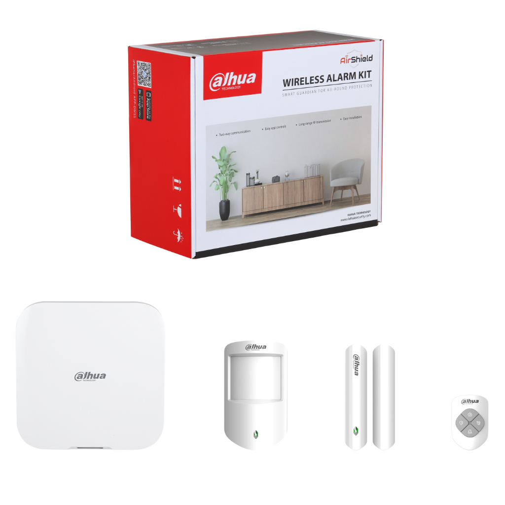 [ART-ARC3800H-03-FW2(868)] Kit Alarma Vía radio 868MHz: 1 Hub 2 4G + 1 detector PIR + 1 contacto + 1 mando. Grado2