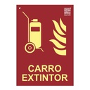 Señal carro extintor Clase A 29,7x21cm