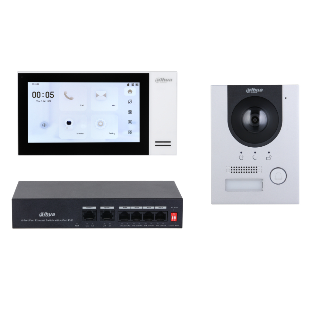 [KTP01L-S2(S)] Kit Videoportero IP exterior para Superfície + monitor interior