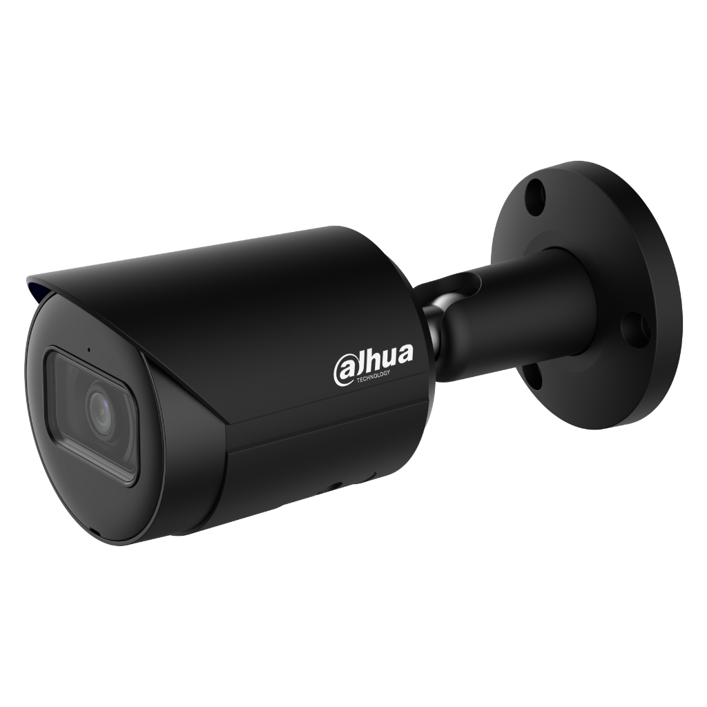 [IPC-HFW2441S-S-0280B-B] Tubular IP H265 4M WDR Starlight IR30m 2.8mm IP67 PoE MIC AI Color Negro