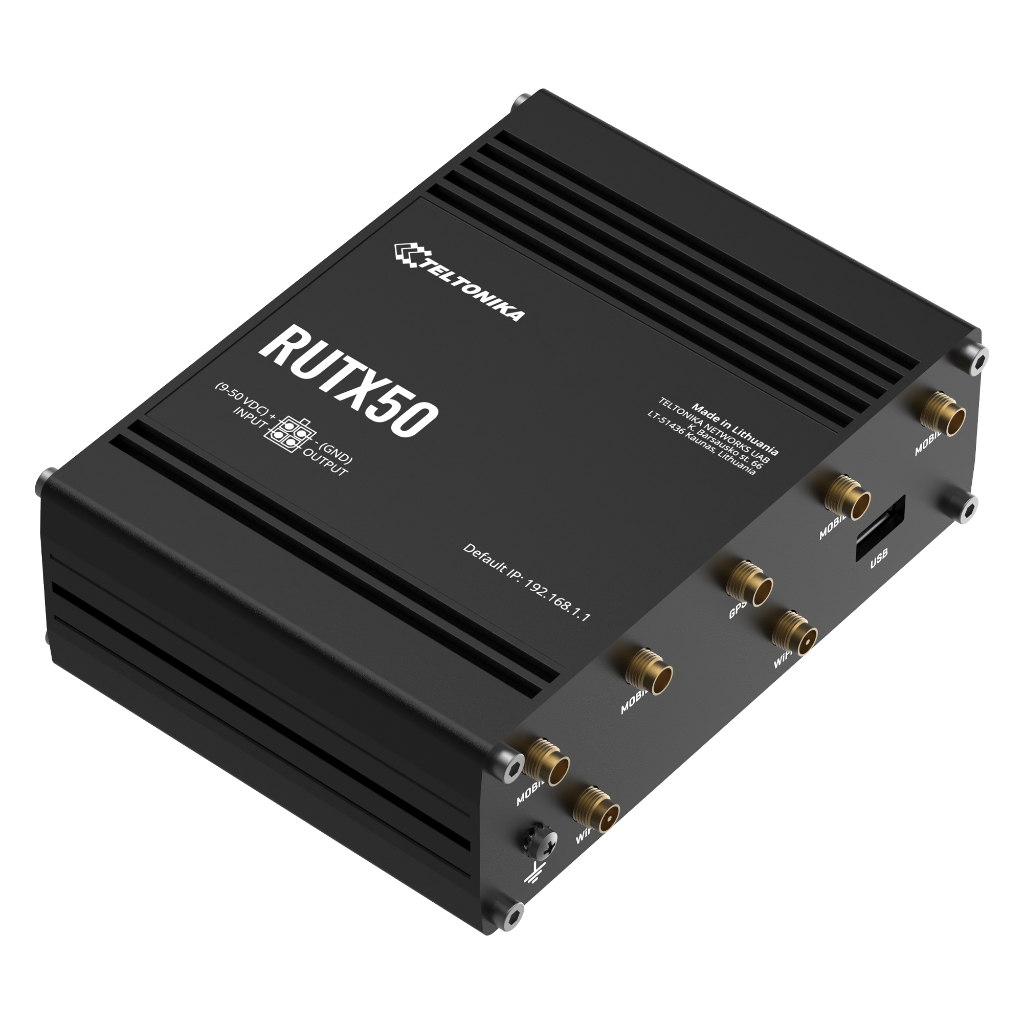 [RUTX50] Router Teltonika Industrial 5G 2xSIM Wi-Fi5 5xRJ45 USB 1xDigital I/O