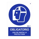 Señal obligatorio uso de pantalla protectora 29,7x21cm