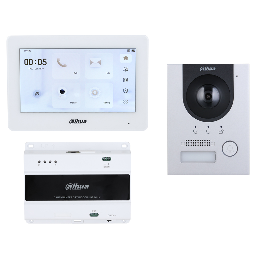 [KTD01L-S3(S)] Kit Videoportero 2-hilos IP exterior para Superfície + monitor interior