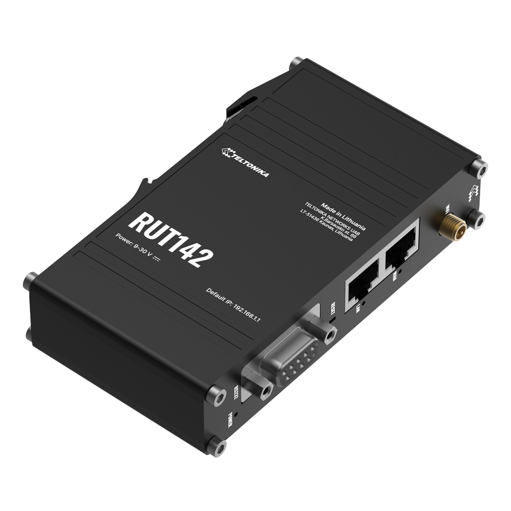 [RUT142] Router Teltonika Industrial Wi-Fi4 2xRJ45 RS232