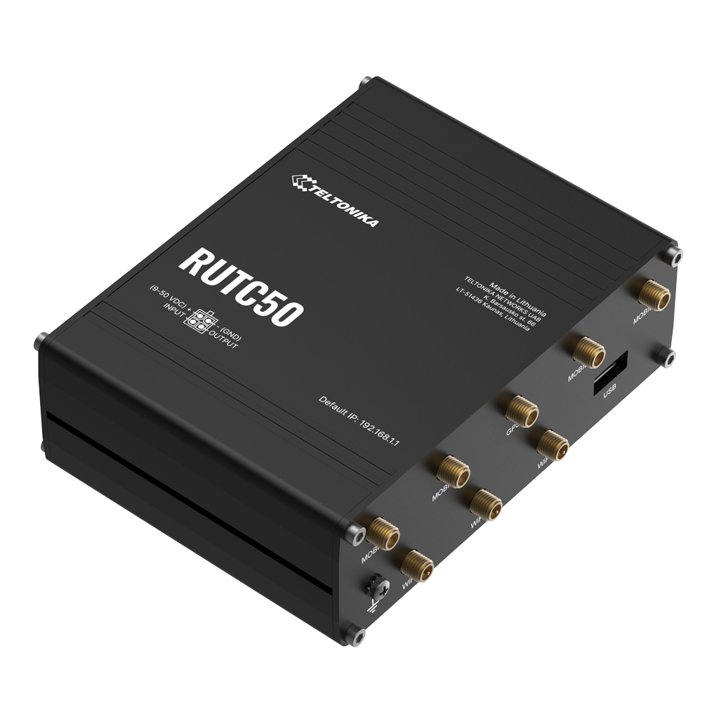[RUTC50] Router Teltonika Industrial 5G 2xSIM Wi-Fi6 5xRJ45 USB 1xDigital I/O