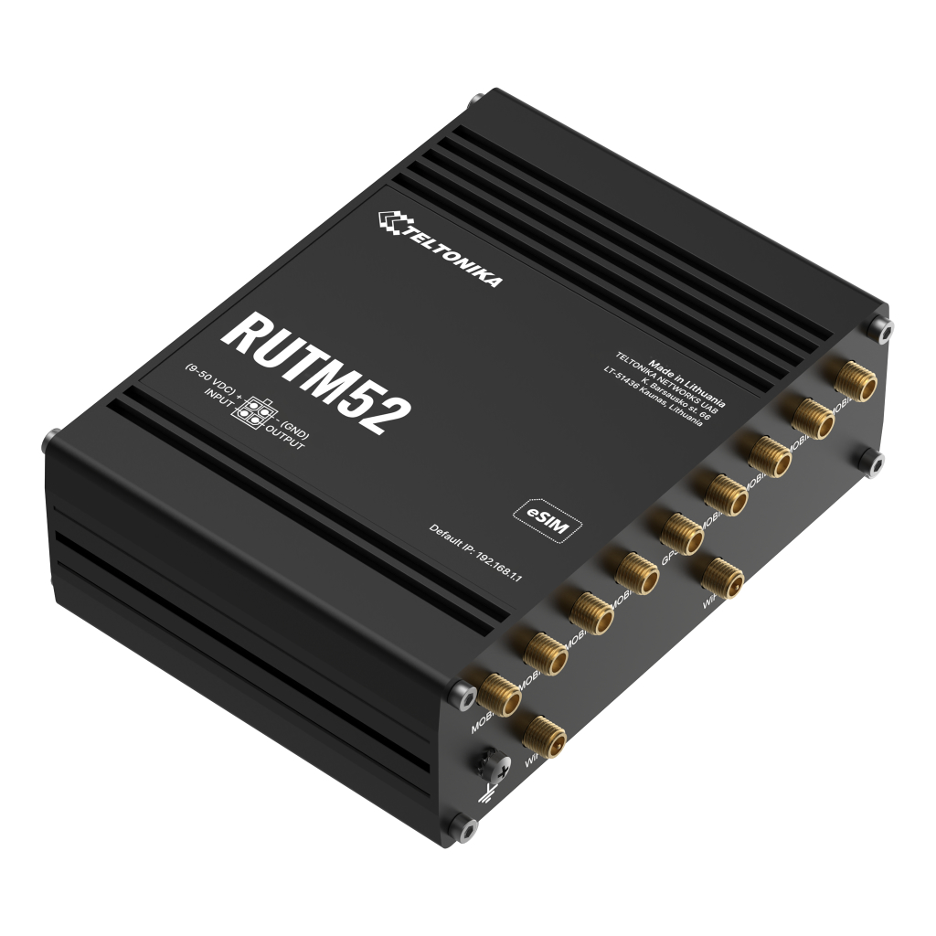 [RUTM52] Router Teltonika Industrial 5G/DUAL 2xSIM eSIM Wi-Fi5 5xRJ45 GPS 1xDigital I/O