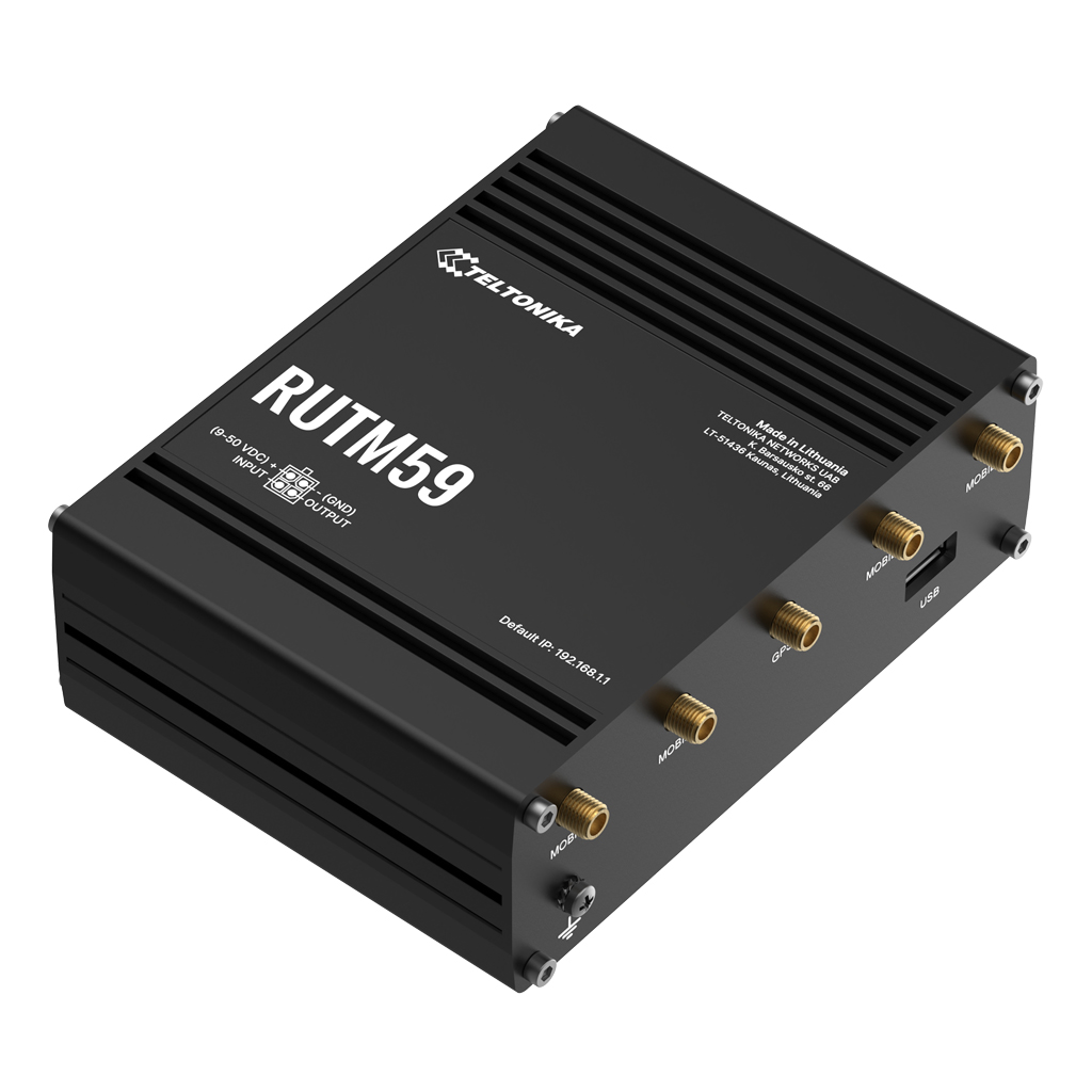 [RUTM59] Router Teltonika Industrial 5G 2xSIM 5xRJ45 Gigabit GPS USB 1xDigital I/O