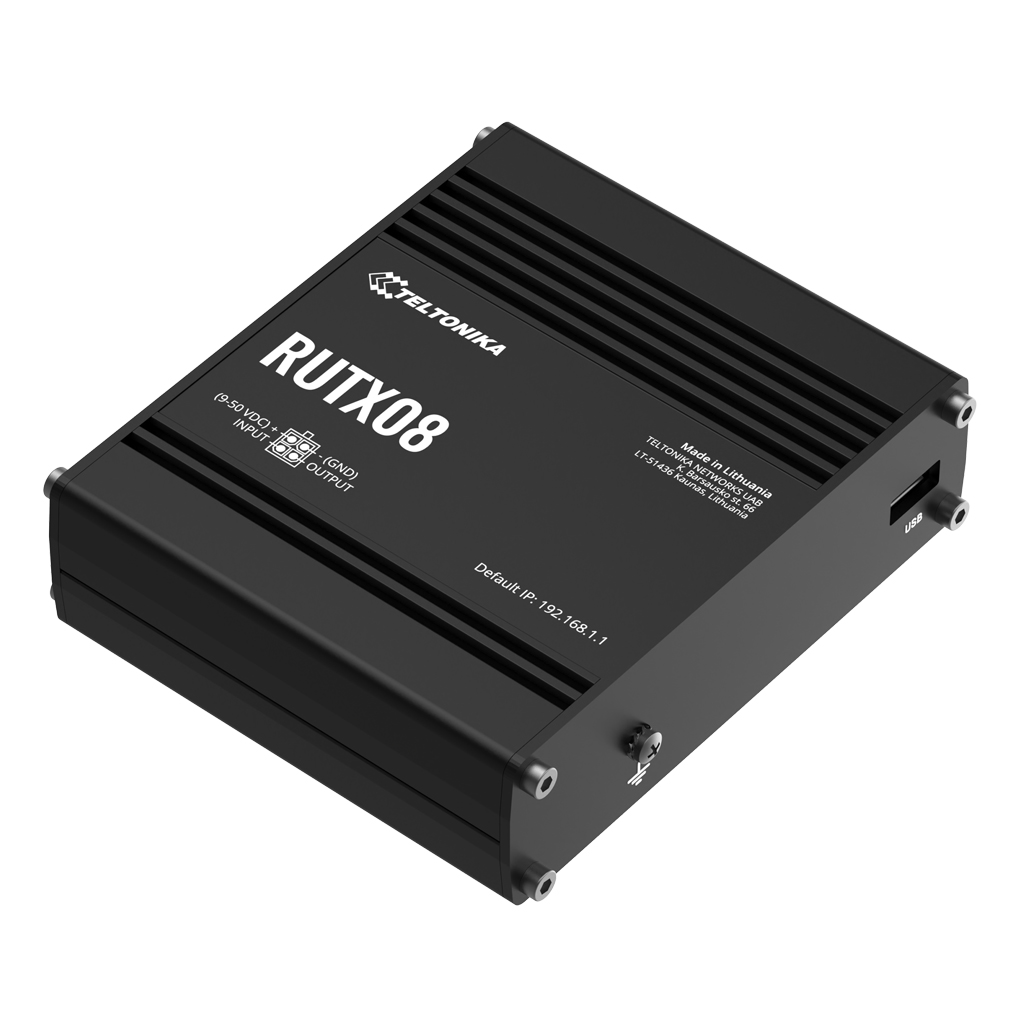 [RUTX08] Router Teltonika Industrial 4xRJ45 Gigabit USB 1xDigital I/O