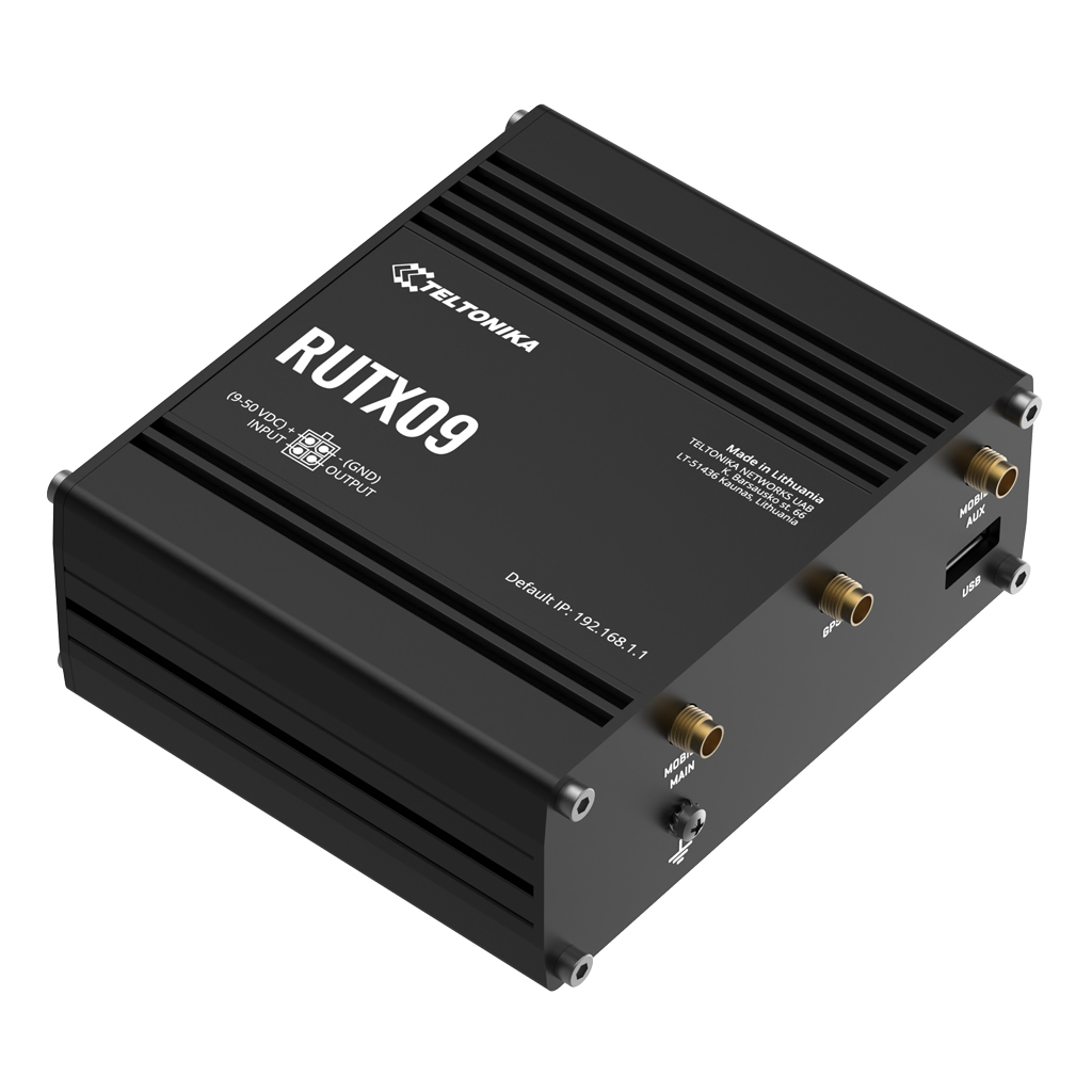 [RUTX09] Router Teltonika Industrial 4G LTE 2xSIM 4xRJ45 Gigabit GPS USB 1x Digital I/O