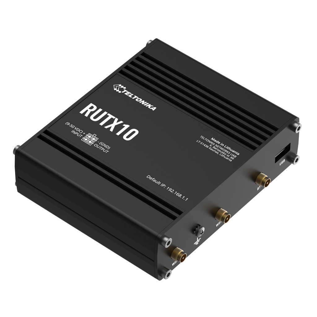 [RUTX10] Router Teltonika Industrial Wi-Fi5 4xRJ45 Gigabit BT USB 1xDigital I/O