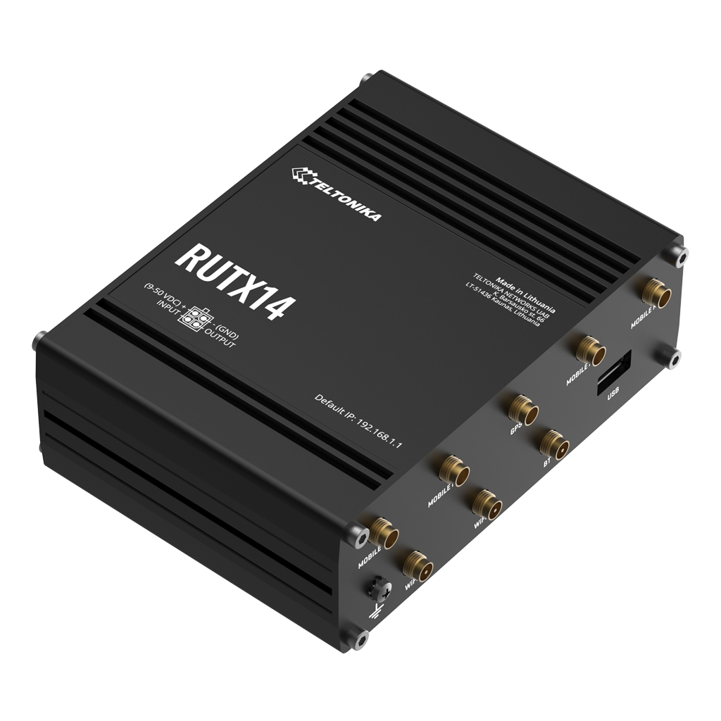 [RUTX14] Router Teltonika Industrial 4G LTE 2xSIM Wi-Fi5 5xRJ45 Gigabit BT GPS USB 1xDigital I/O