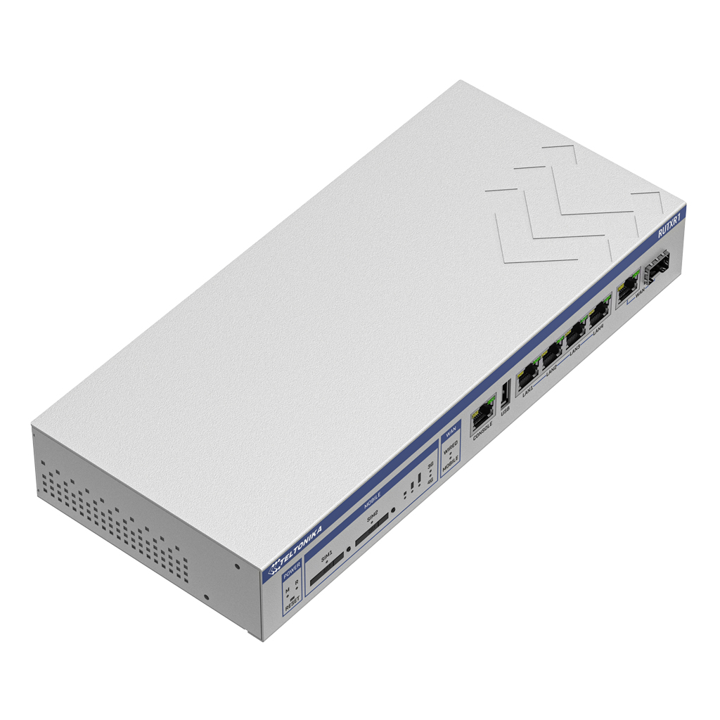 [RUTXR1] Router Teltonika Industrial 4G LTE 2xSIM Wi-Fi5 5xRJ45 Gigabit 1xSFP USB