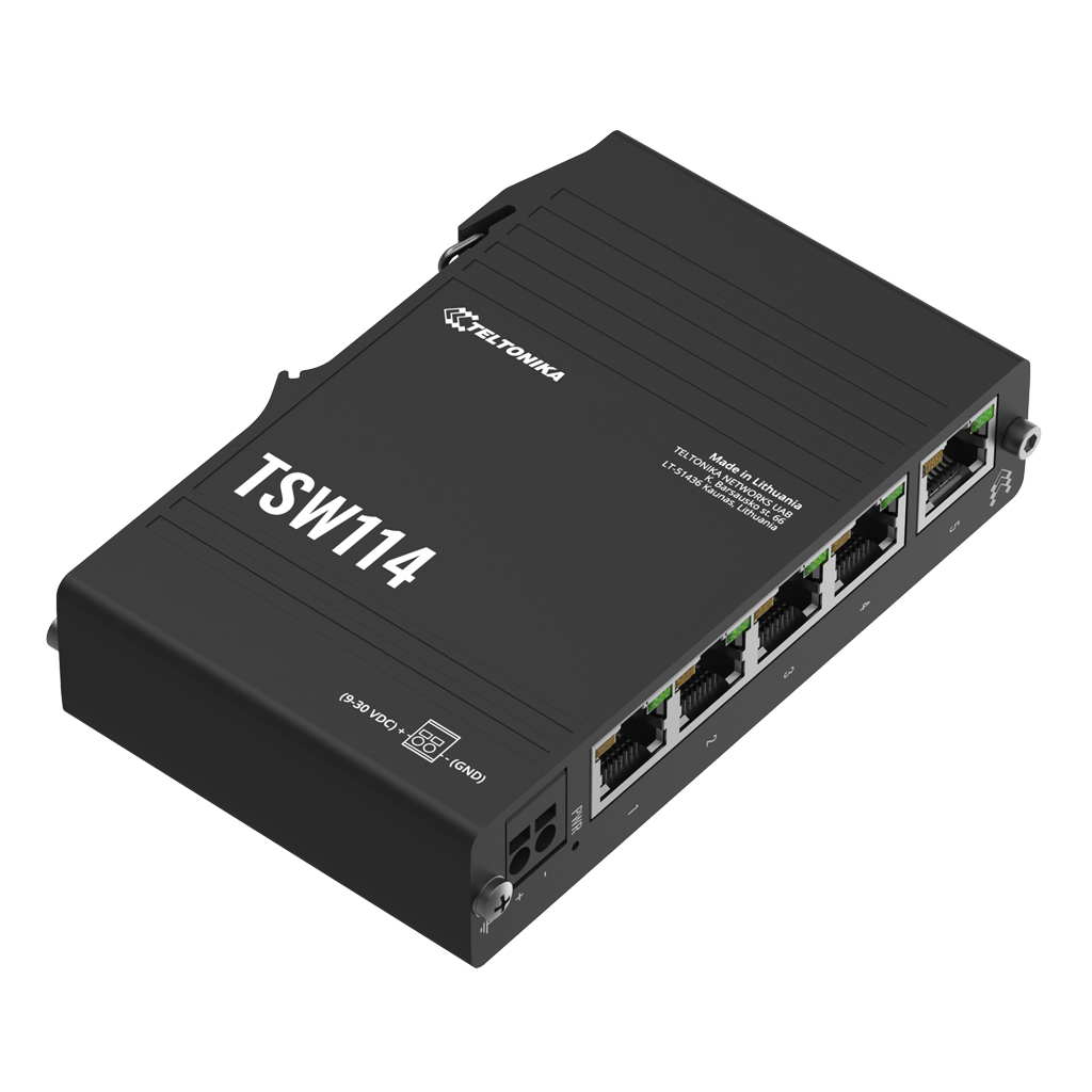 [TSW114] Switch Teltonika Industrial 5 puertos Gigabit No_Gestionable