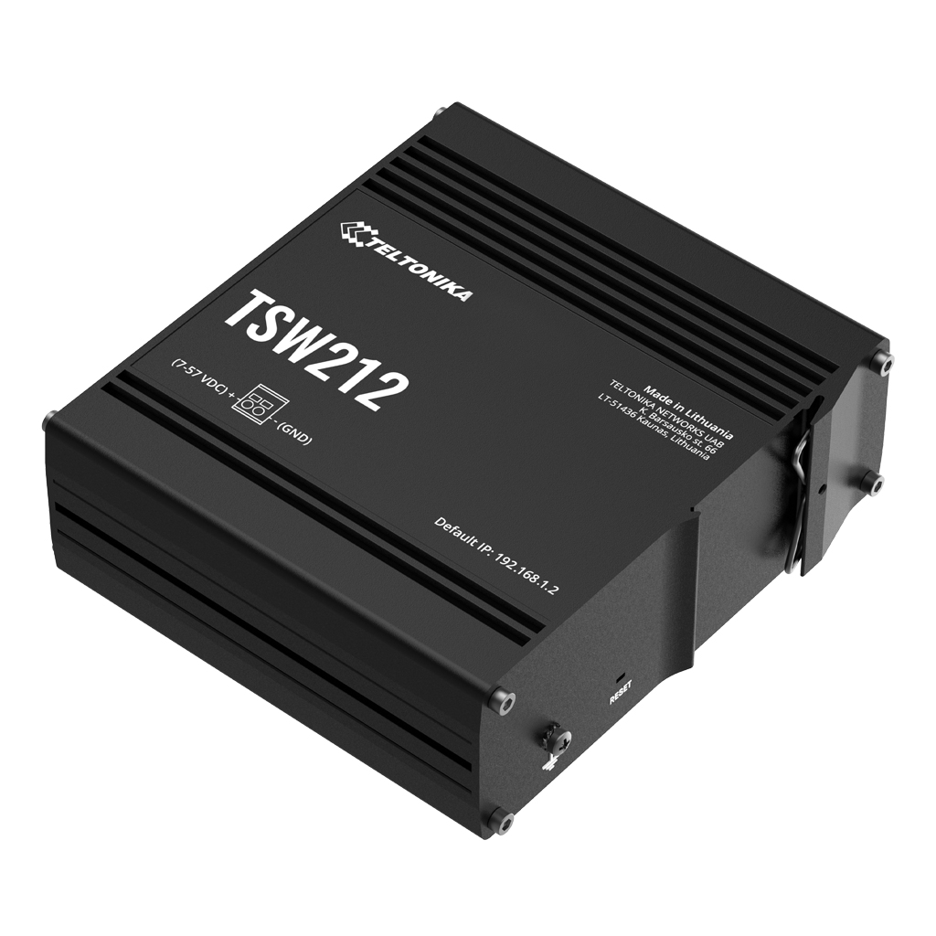 [TSW212] Switch Teltonika Industrial 8 puertos Gigabit + 2SFP Gigabit Manejable L2 L3