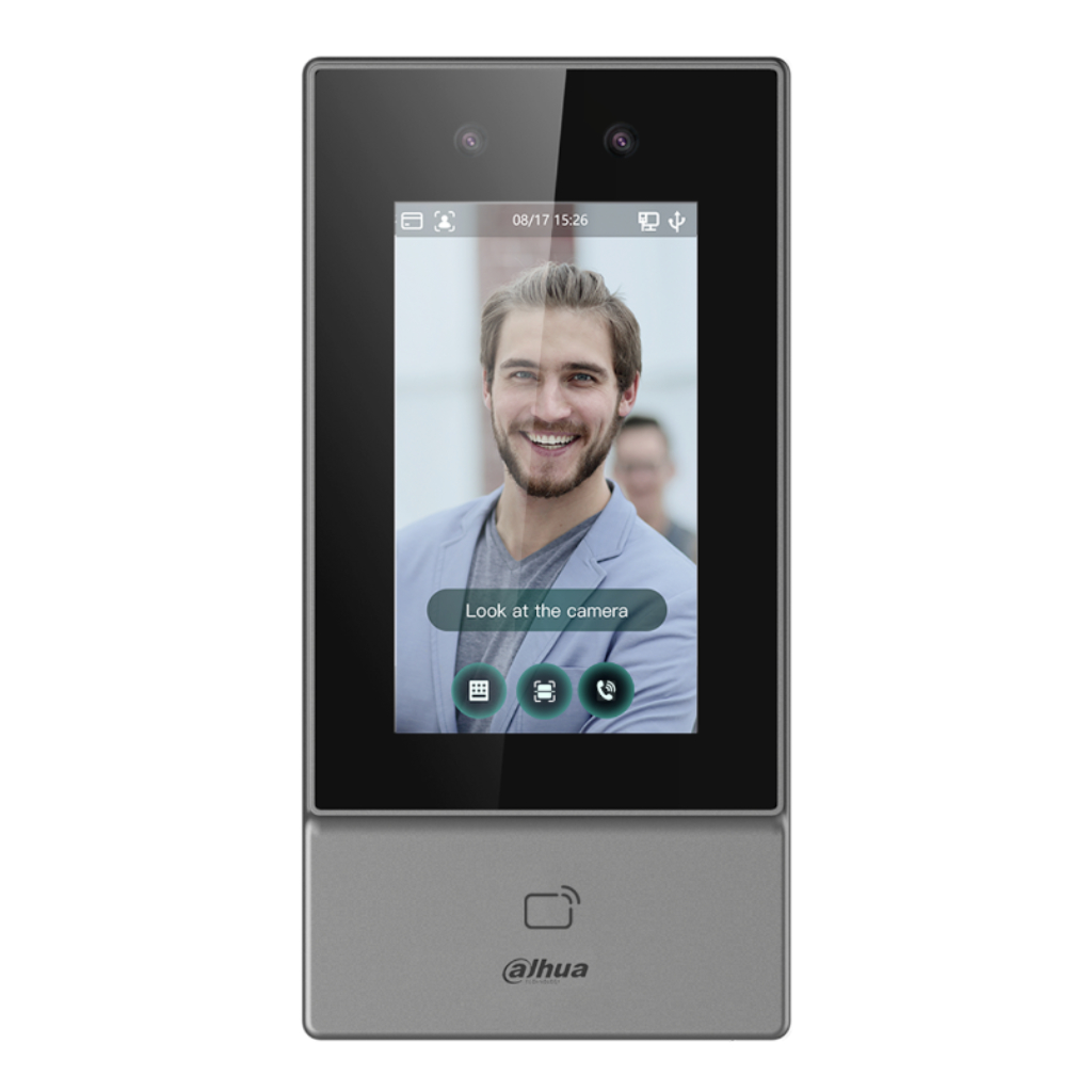 [ASI6213S-PW-V1] Lector Autónomo LCD 4.3" táctil de Reconocimiento Facial+PIN+Tarjeta+QR WiFi 2.4GHz IP65