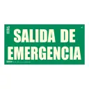 Señal salida de emergencia 64x32cm sin marco. 20m