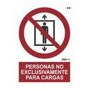 Señal Personas NO exclusivamente para cargas 29,7x21cm