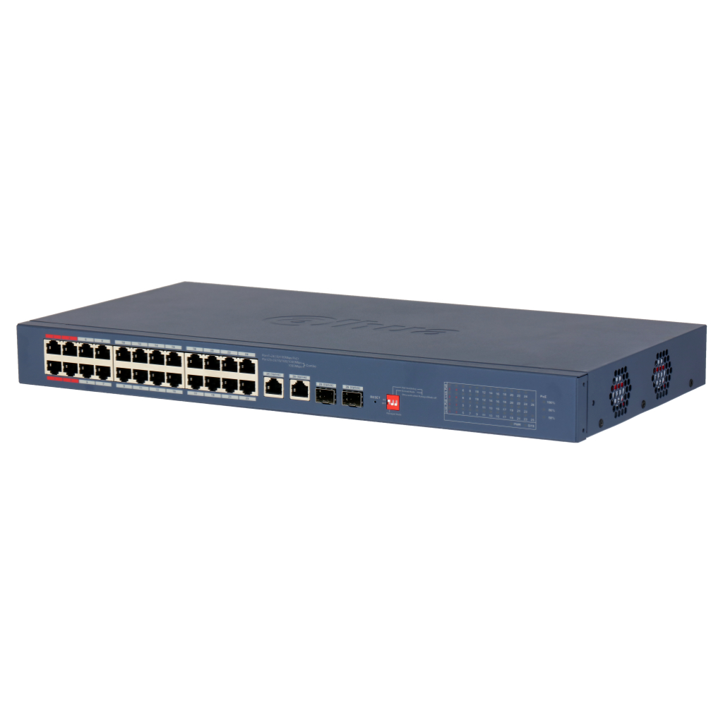 [CS4226-24ET-240-V2] Switch PoE 24 puertos 10/100 + 2 Combo Gigabit RJ45/SFP Uplink 240W Gestionable en Cloud Layer2