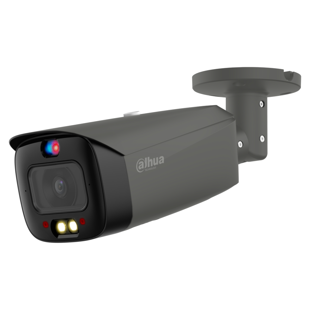 [IPC-HFW3849T1-AS-PV-0280B-S5-DG] Tubular IP TiOC 3.0 H265 8M WDR Iluminación Dual LED30m/IR30m 2.8mm IP67 PoE AUDIO MIC/Altavoz E/S AI. Color gris