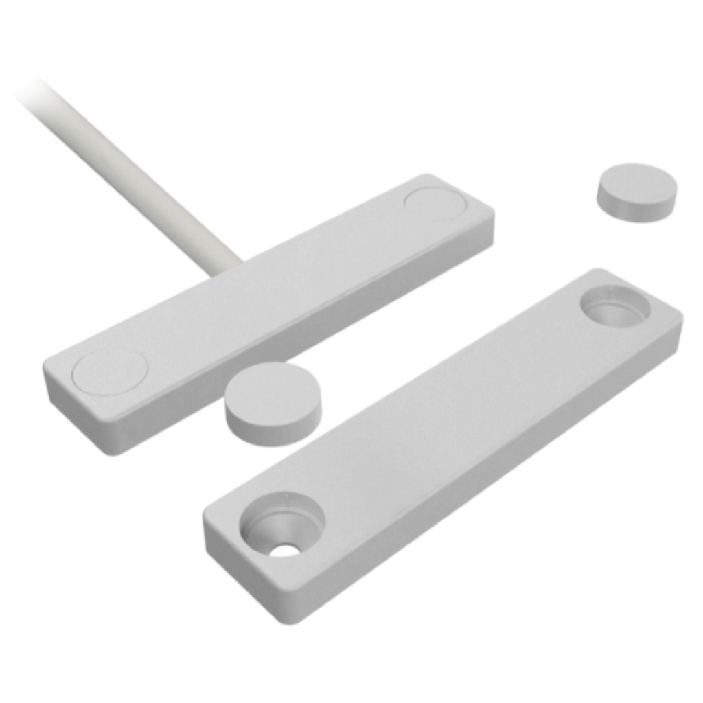 [MC740-E] Contacto magnético, NC, 2 m de cable, tornillos incluidos, cubierta de plastico