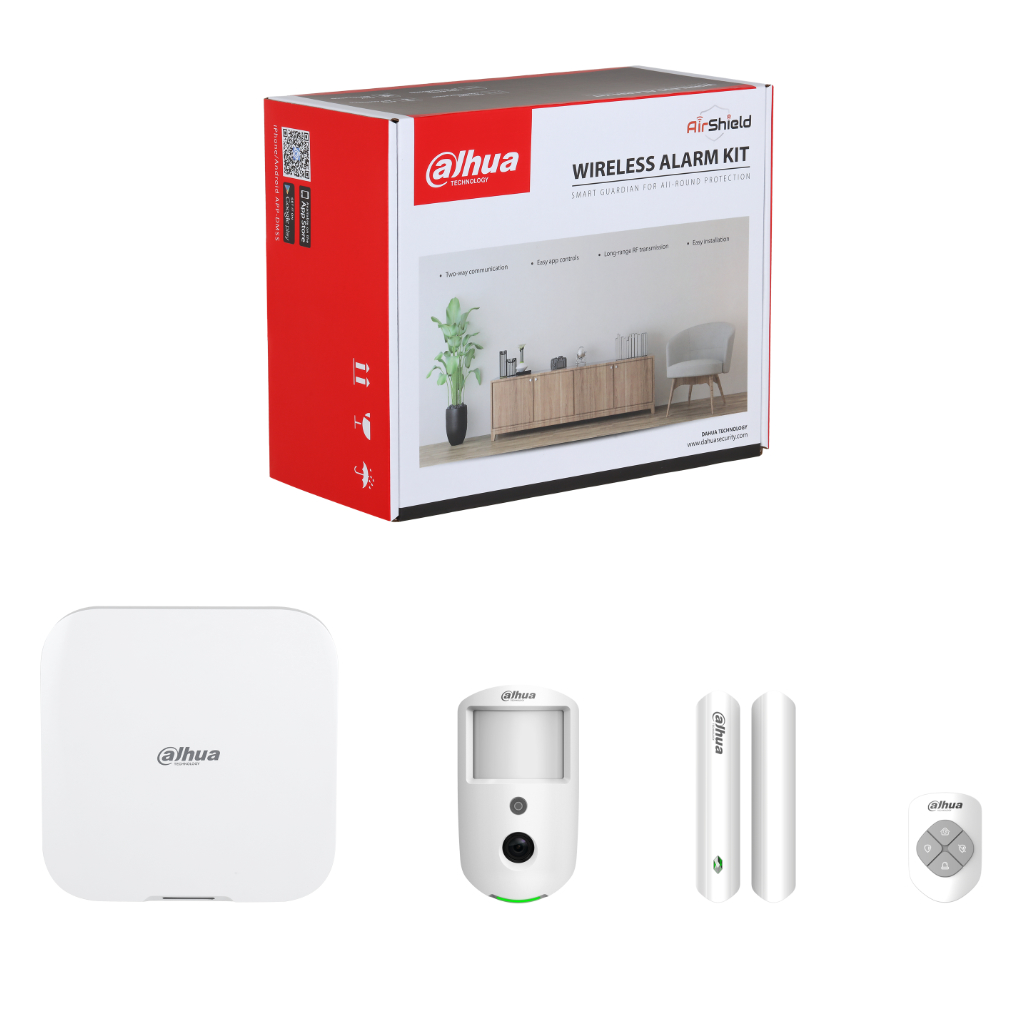 [ART-ARC3800H-03-CAM-FW2(868)] Kit Alarma Vía radio 868MHz: 1 Hub 2 4G + 1 detector PIRCAM + 1 contacto + 1 mando. Grado2