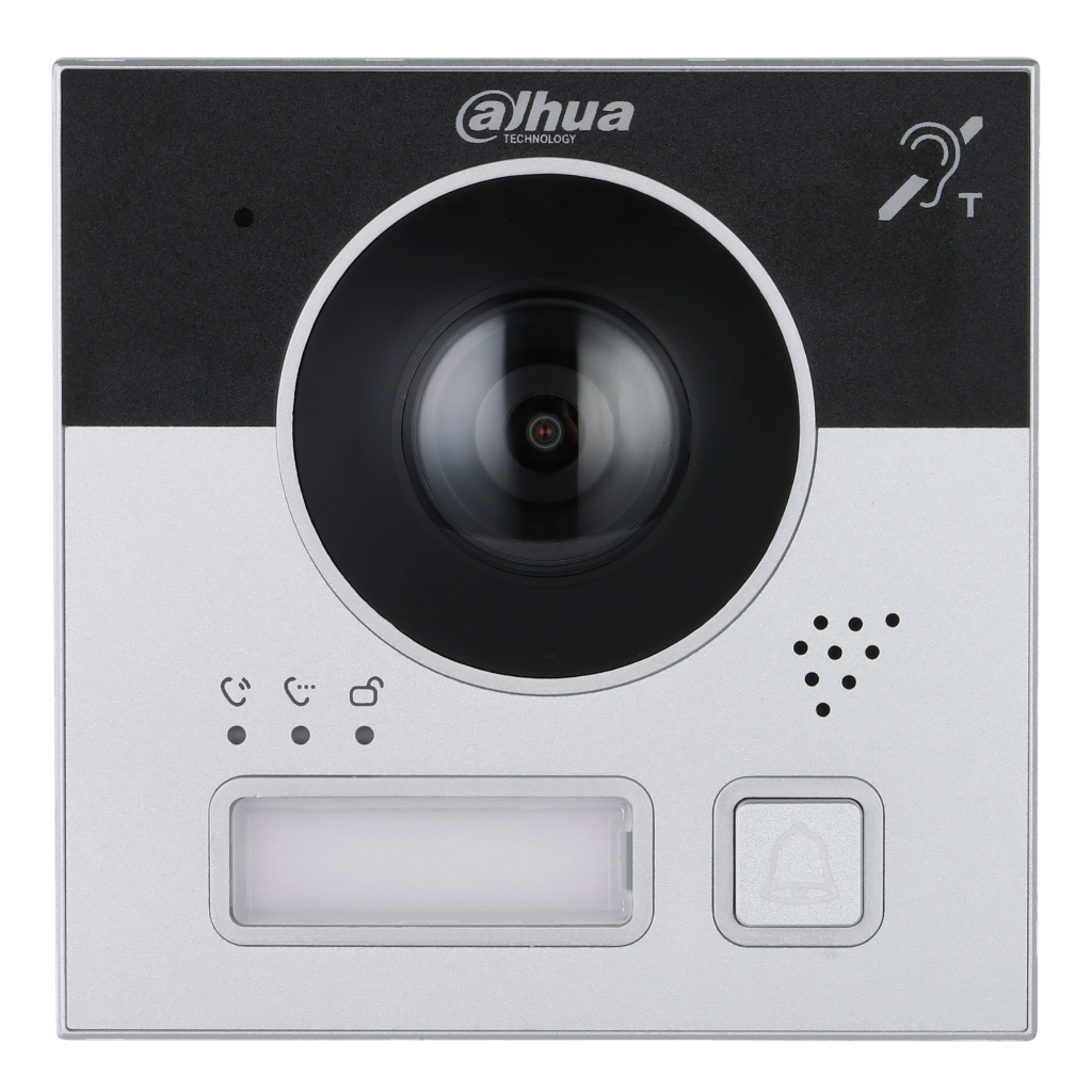 [VTO4202F-PI1] Estación Exterior Modular para Videoportero IP con Cámara y 1 Botón para Series VTO4202F-X. Bucle de inducción auditiva