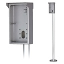 Cubierta para la lluvia con poste vertical extendido para 2 módulos de la serie VTO4xxxF. AL 5052