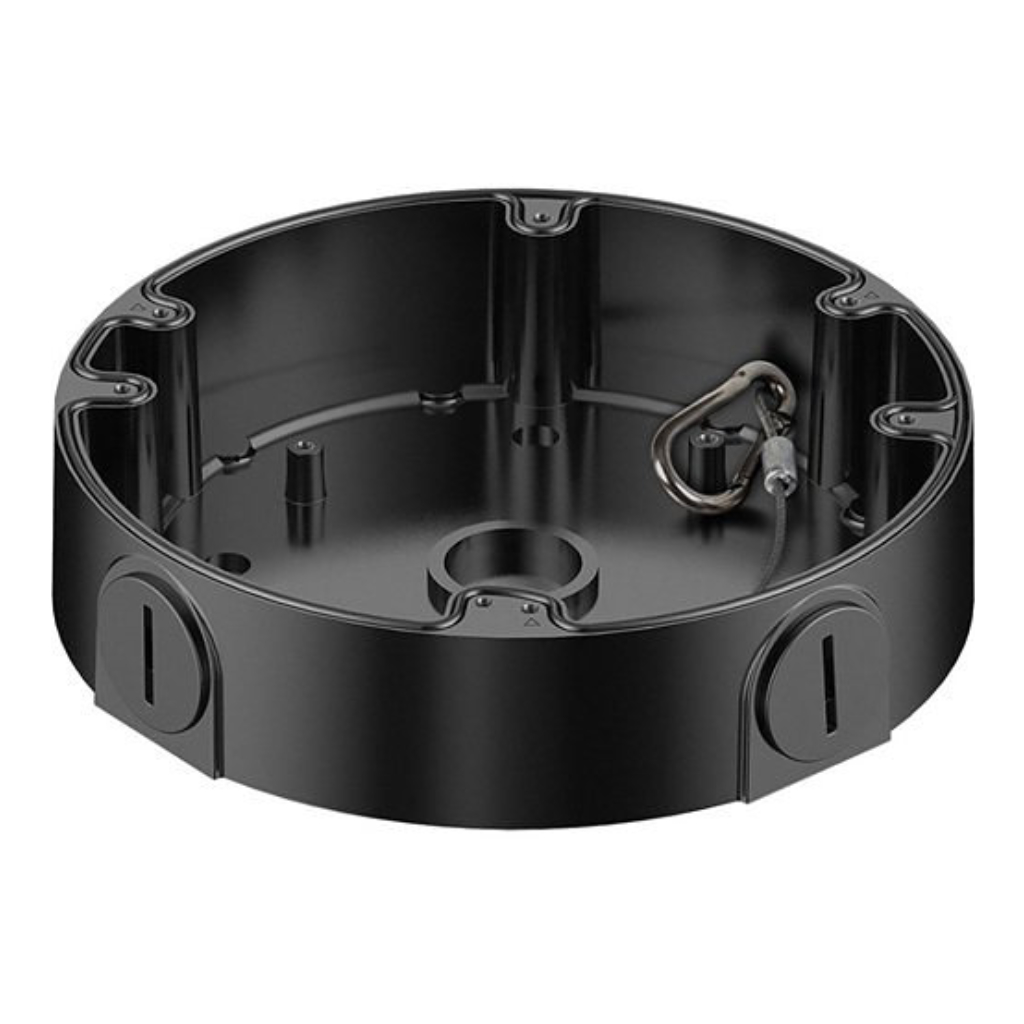 [PFA138-B-V3] Caja conexiones circular para HDBWx Dahua con anclaje en 3 o 4 puntos. Color Negro