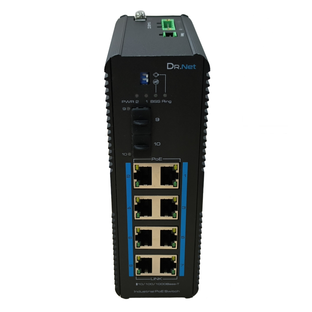 [ISGE10-8P-240W] Switch PoE+ Industrial 8 puertos Gigabit +2SFP Gigabit 240W No_Gestionable