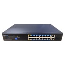 Switch PoE 16 puertos 10/100 + 2 Combo Gigabit 200W No_Gestionable
