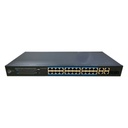 Switch PoE 24 puertos(4PoE++) Gigabit +2RJ45+2Combo 370W Gestionable